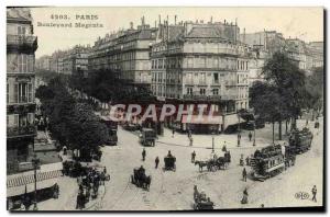 Old Postcard Paris Boulevard Magenta