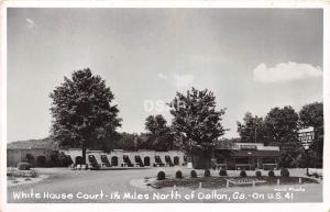 Georgia Ga Real Photo RPPC Postcard c'50 DALTON White House Court Motel Roadside