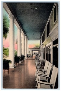 1958 Virginia Inn Chair Winter Park Florida Vintage Antique Handcolored Postcard