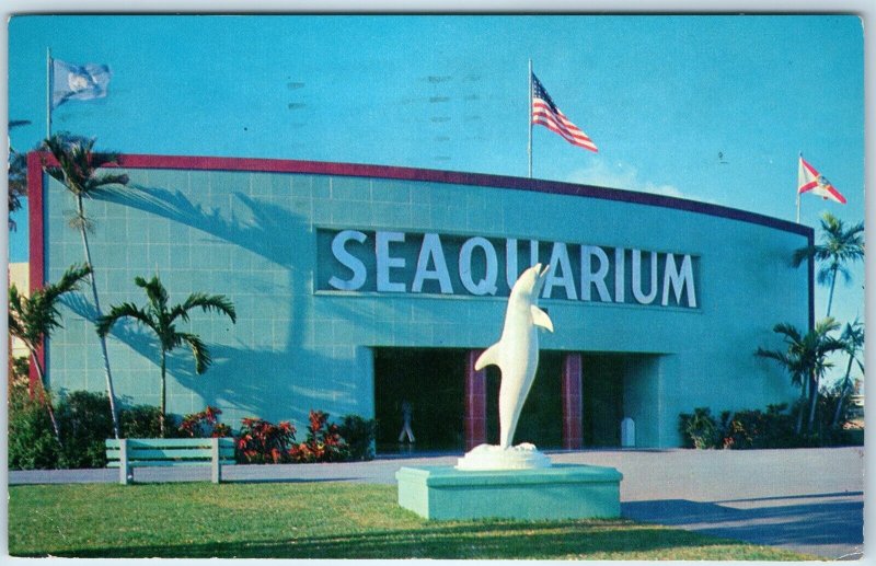 c1950s Miami, FL Seaquarium Dolphin Aquarium Entrance Rickenbacker Causeway A320