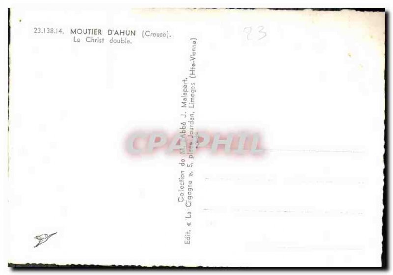 Postcard Modern Moutier Ahun Creuse Dual Christ