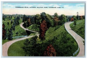 c1940's Horeshoe Drive National Military Park Vicksburg Mississippi MS Postcard