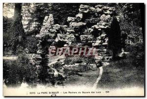 Old Postcard The Parc St Maur Rocks Square Lakes