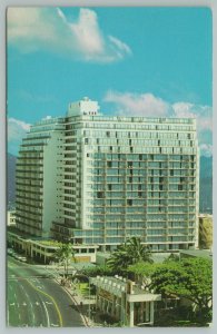 Kuhio Wing Hawaii~Outrigger West Hotel Aerial View~Vintage Postcard