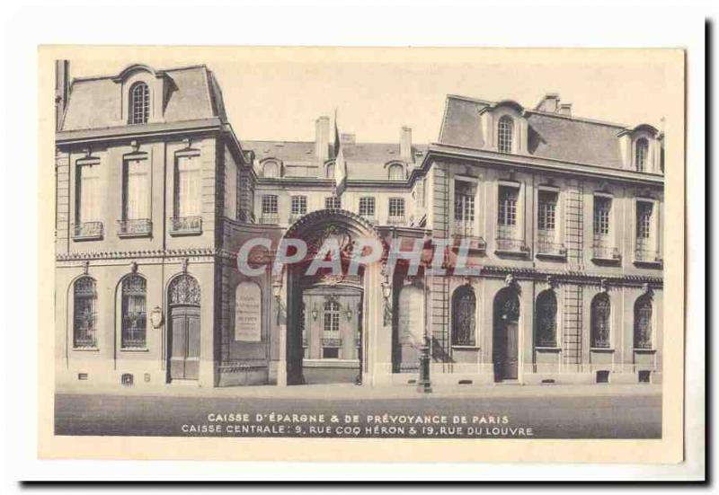  precaution and savings bank D eParis Vintage Postcard central Case 9 street Coc