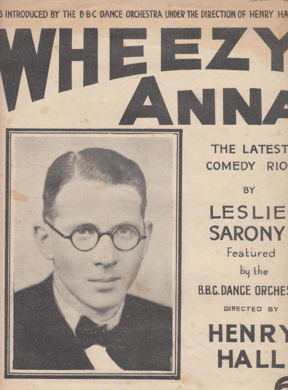 Wheezy Anna Leslie Sarony 1930s Sheet Music