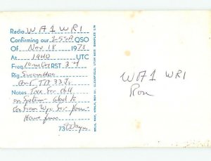 Pre-1980 RADIO CARD - CB HAM OR QSL Evanston Wyoming WY AH2540