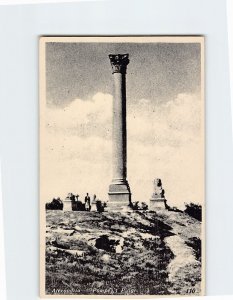 Postcard Pompey's Pillar, Alexandria, Egypt