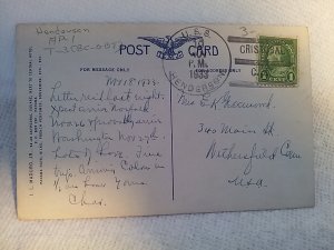 Miraflores Locks Postmark USS Henderson 1933 posted nice note arrive Norfolk