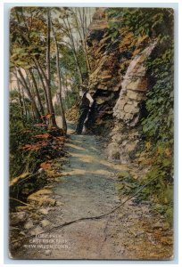 1909 Foot Path East Rock Park New Haven Connecticut CT Antique Postcard 
