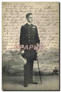 Postcard Old King Alfonso XIII of Spain