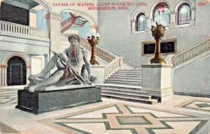 MINNEAPOLIS MN~FATHER OF WATERS-COURT HOUSE ROTUNDA POSTCARD