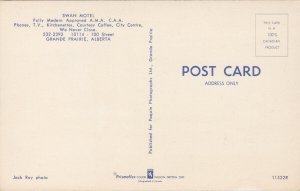 Grande Prairie Alberta Swan Motel VW Beetle Unused Postcard G99
