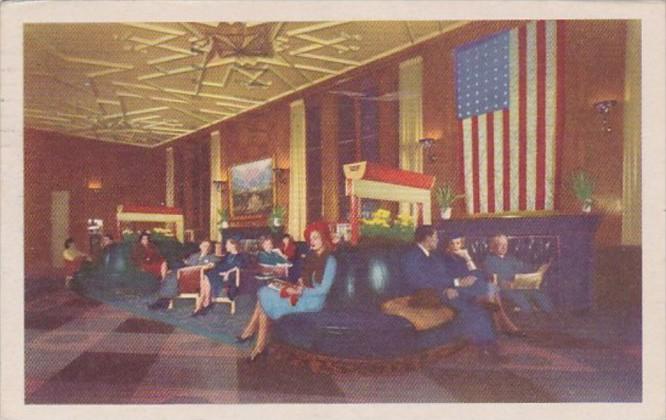 Illinois Chicago Bismarck Hotel Lounge 1946