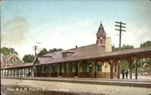 Andover Massachusetts Boston & Maine RR Depot c1900-20s Vintage Postcard