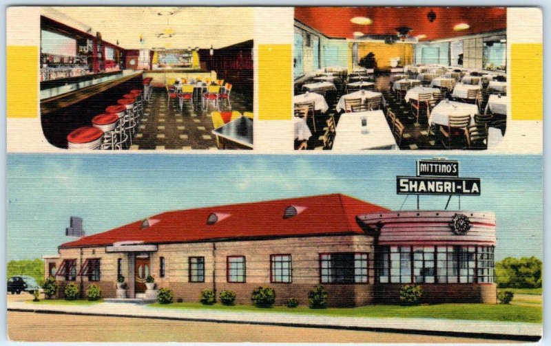 ST. LOUIS, Missouri MO~ Roadside MITTINO'S SHANGRI-LA Restaurant c1940s Postcard 