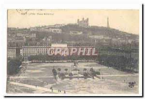 Old Postcard Lyon Place Bellecour