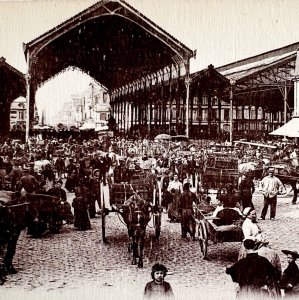 Bordeaux France Market Square Downtown 1910s WW1 Era Postcard PCBG12A