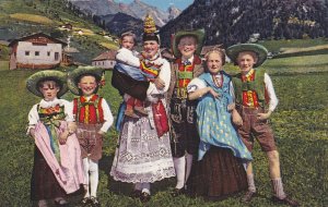 INNSBRUCK, Austria, 1910-30s; Family In Their Traditional Clothing