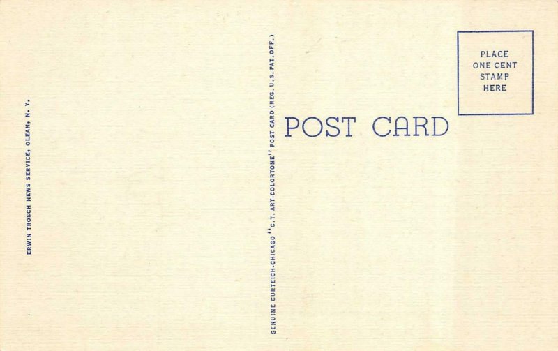 OLEAN, New York NY    OLEAN GENERAL HOSPITAL   c1940's Curteich Linen Postcard