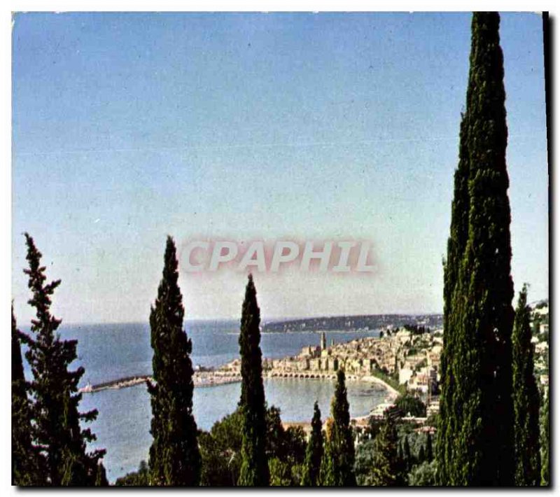 Postcard Modern Wonders sites of the French Riviera Menton M escaped the city...