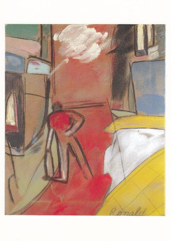 RB Kitaj Jewish Artist A Retrospective Tate Gallery Exhibition Painting Postcard