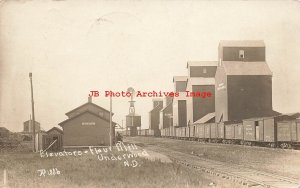 Depot, North Dakota, Underwood, RPPC, Soo Line Railroad, Elevators & Mill