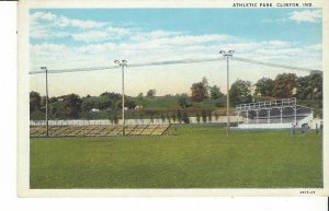 POSTCARD ATHLETIC PARK CLINTON INDIANA