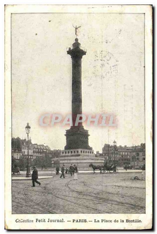 Old Postcard Paris Place De La Bastille July Column