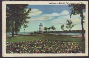 Lighthouse,Lakeside Park,Fond Du Lac,WI Postcard 