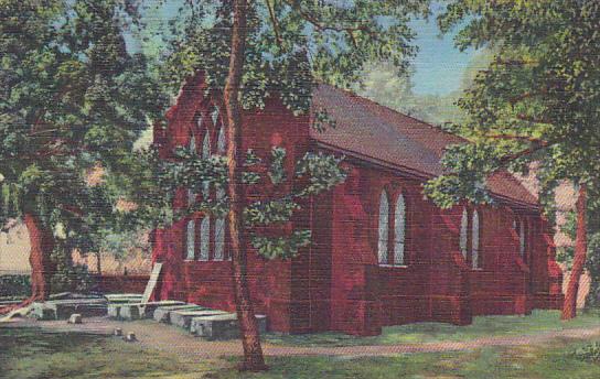 Rear View Of Church Jamestown Virginia Curteich