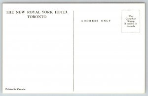 The Royal York  Toronto  Canada   Postcard