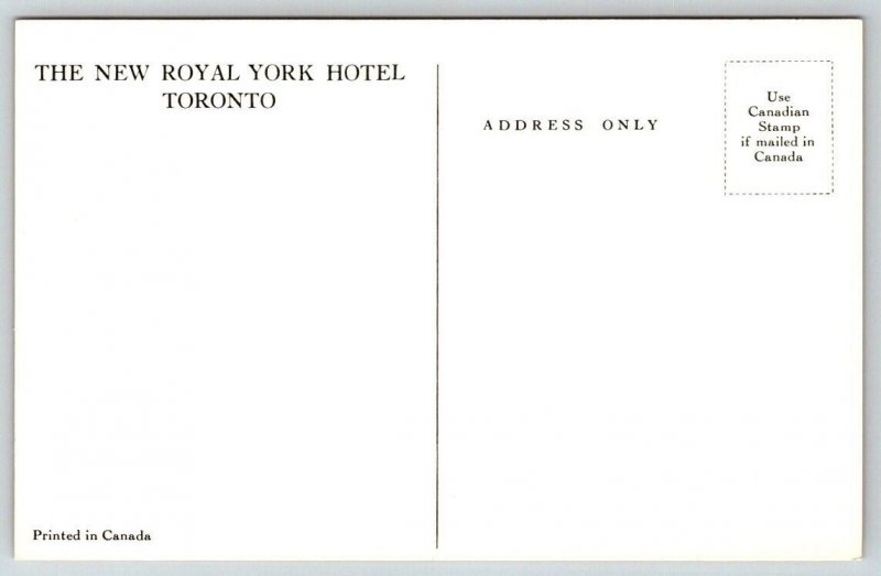 The Royal York  Toronto  Canada   Postcard