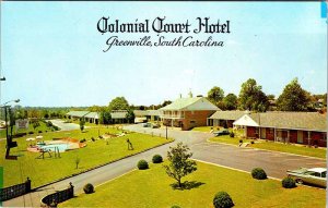 Postcard HOTEL SCENE Greenville South Carolina SC AM8405