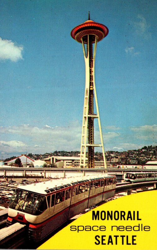 Washington Seattle Monorail and Space Needle