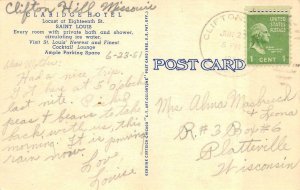 ST LOUIS, Missouri MO    HOTEL CLARIDGE & Interior Views  1951 Curteich Postcard