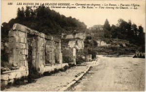 CPA Clermont-en-Argonne - Les Ruines - Vue vers l'Eglise (1037264)