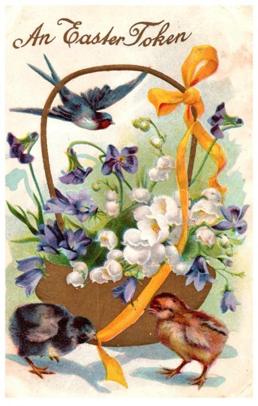 Easter,  Chicks and Bluebirds , birds