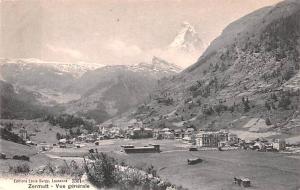  Switzerland Postcard Zermatt Vue Generale 