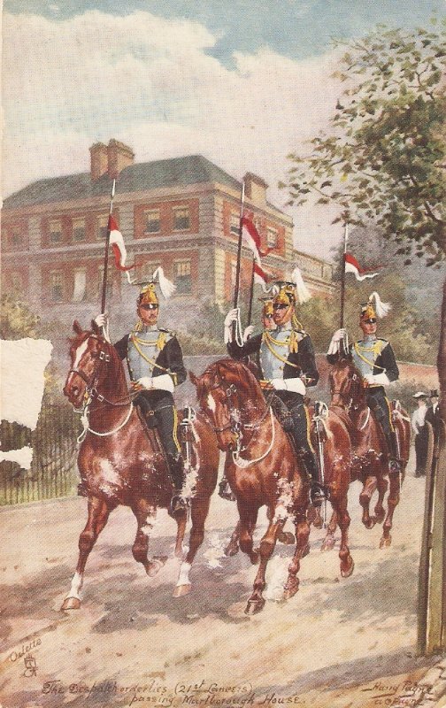 Harry Payne. The despatch orderlies. Horses Tuck Oilette Military in London