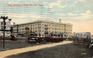 Hotel Wenona & Park Bay City Michigan 1913 postcard