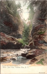 Pool Glen Watkins New York Forest Rock Formations Waterfall UNP Vintage Postcard