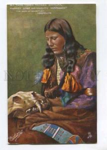 258040 American Indians Hiawatha Native leader Vintage TUCK PC