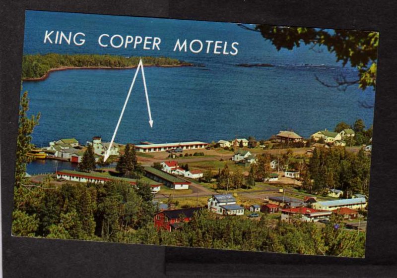 MI King Copper Motel Keweenaw County Michigan Copper Harbor Postcard