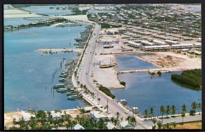 Florida KEY WEST Airview of Roosevelt Boulevard showing Stock Island - Chrome