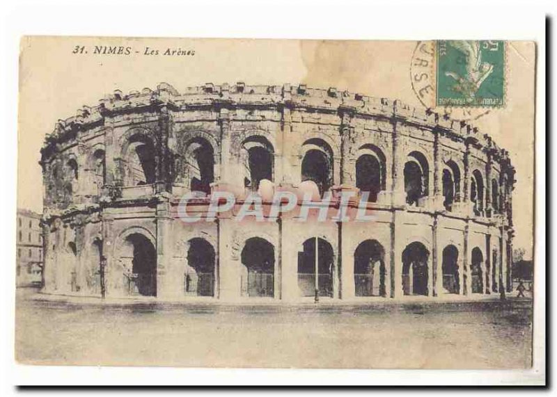 Nimes Old Postcard The arenas