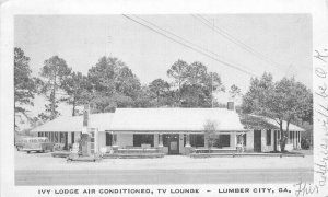 Lumber City Georgia Ivy Lodge roadside National Press 1958 Postcard 21-9213