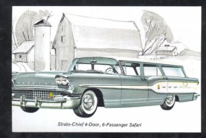 1958 PONTIAC STAR CHIEF STATION WAGON CAR DEALER ADVERTISING POSTARD COPY