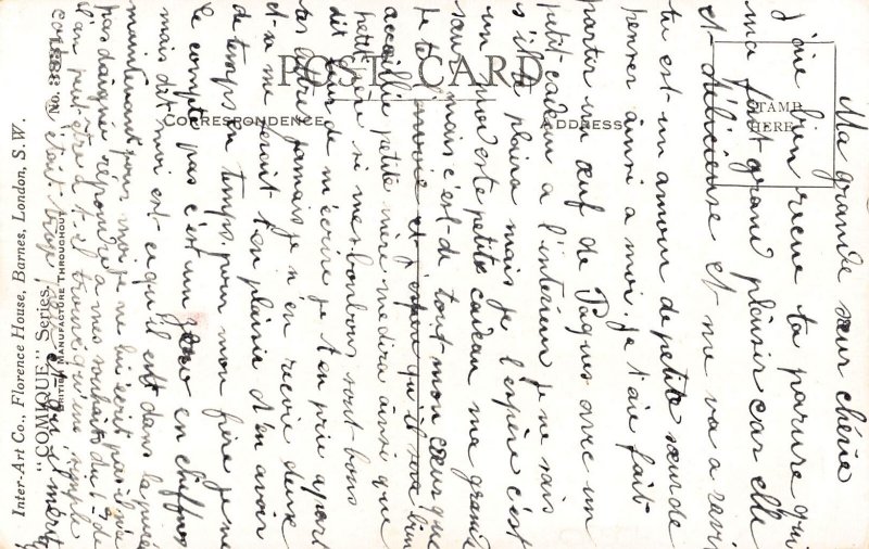 Easter Greetings Humanized Chicks Dog Cat in Egg vintage postcard  B924