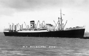 MV Melbourne Star Blue Star Line Ship Writing on back 